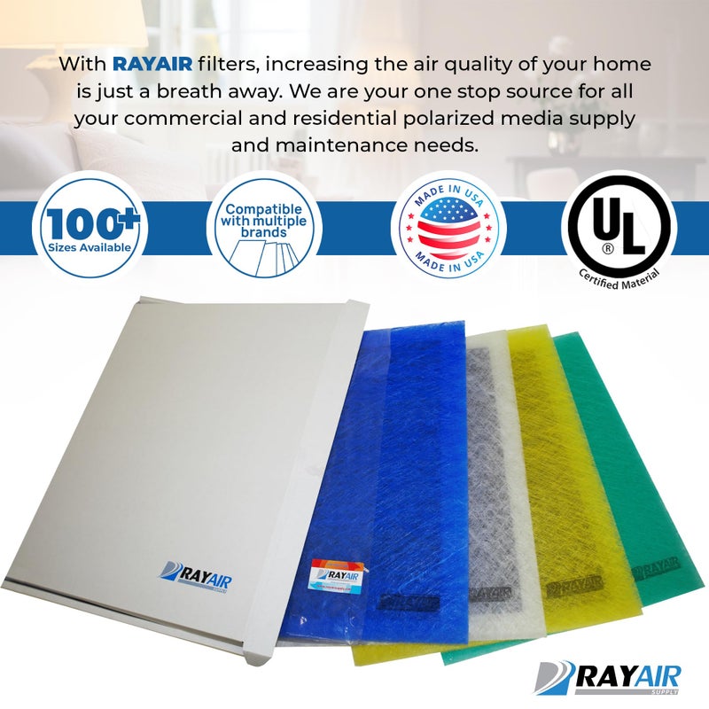 RayAir Supply 16x20 Replacement Filter Pads Compatible with Dynamic Air Cleaner 16X20 Refill (3 Pack) - Image 3